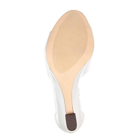 NiB Brinley Co. Women's Strappy Pump Evening Heels White Size 9.5 $70 RY1445 - Picture 3 of 4